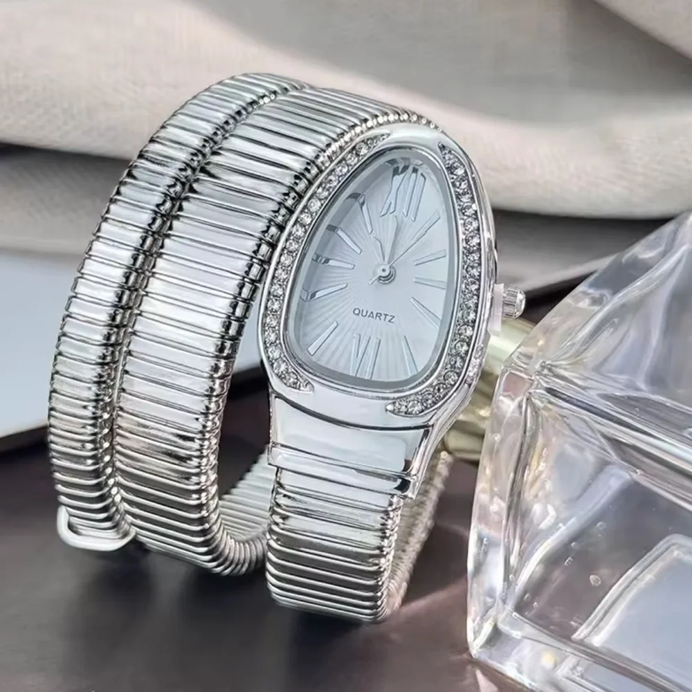 Serpenti Snake Wrap Elegant Silver Women's Watch